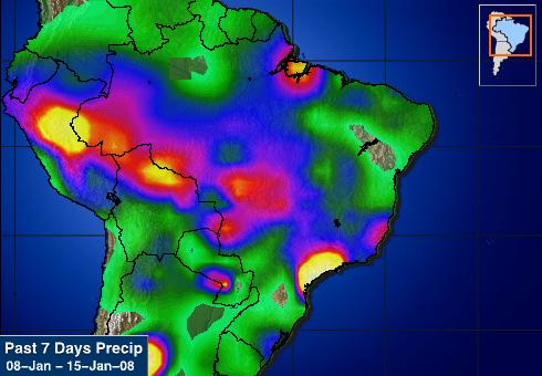 巴西大豆主产区最新天气预报图表(
